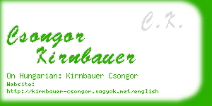 csongor kirnbauer business card